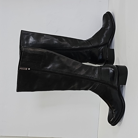 Via Spiga Kali Women's Tall Black  leather riding boots, Size 5.5 low heel - Picture 5 of 13